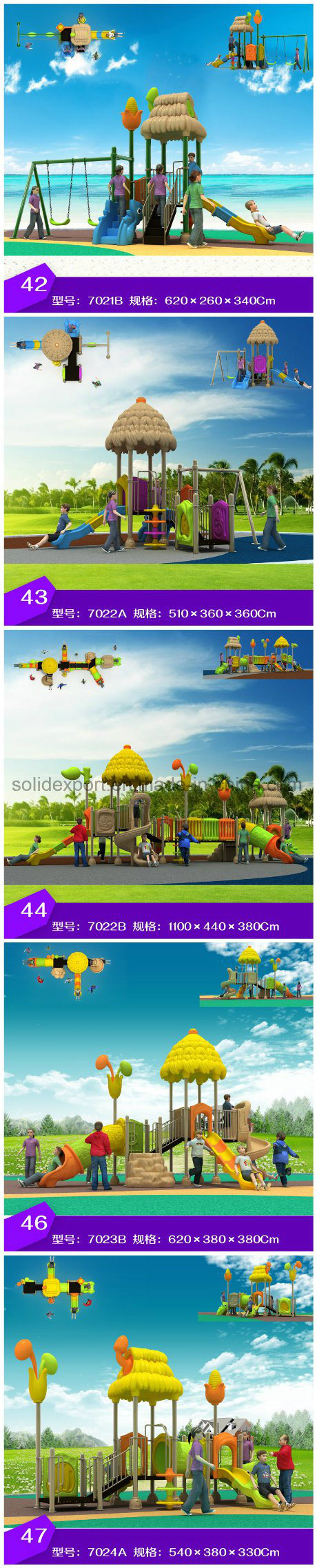Kindergarten Playground Preschool Kids Plastic Slide and Swing