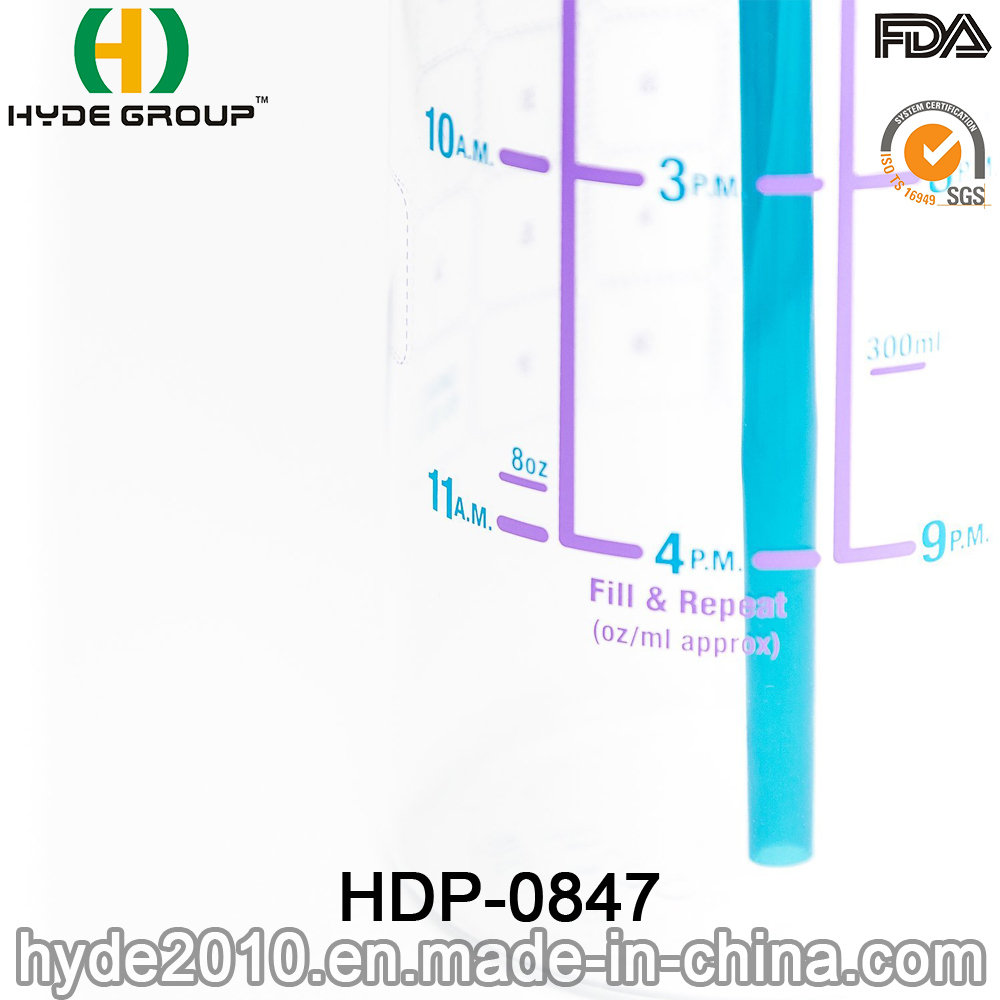 Wholesale 900ml BPA Free Plastic Tritan Water Bottle with Straw (HDP-0847)