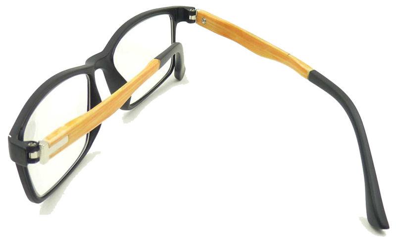 R17032 Square Frame Reading Glasses with Wooden Imitation Pattern Mens Style