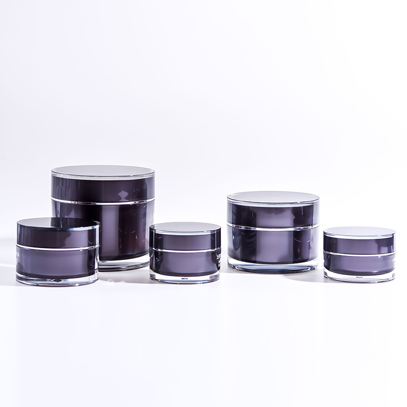 15g-200g Black Round Acrylic Cream Jars