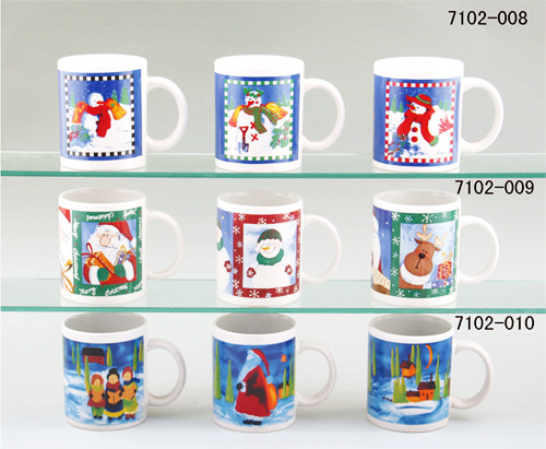 Stoneware Color Glazed Coffee Mugs-6PC Budget Set (CM612075)