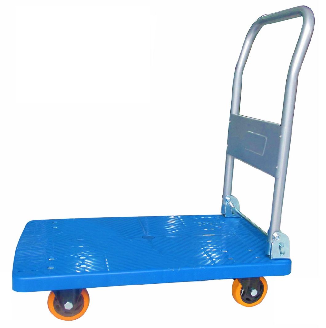 4/5 Inch Orange PVC Doube Brake Castor Wheels for Hand Trolley