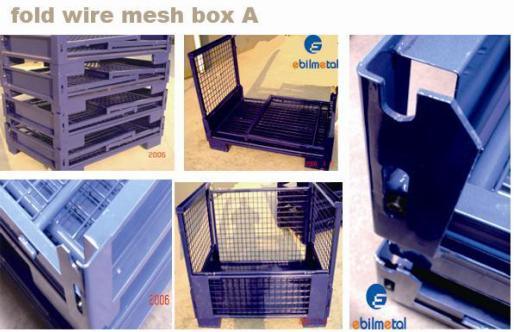 Warehouse Foldable Storage Metal Wire Mesh Box/Container for Sale