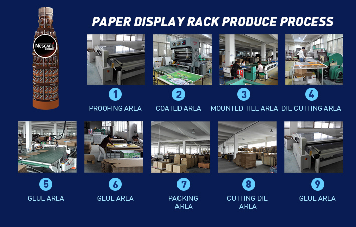 Pop Corrugated Cardboard Floor Standing Display Retail Cardboard Paper Sidekick Display with Base for Hanging Items
