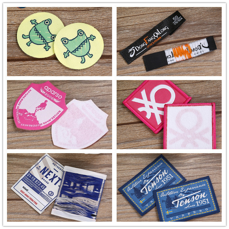 High Quality Factory Price End Folded Woven Labels for Apparel Fabric