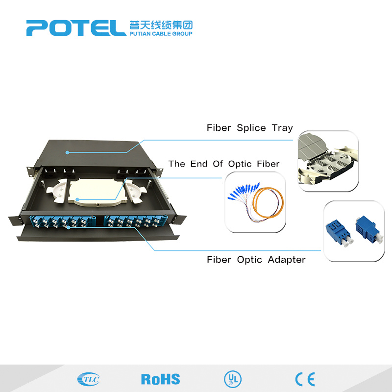 24 Core Sc/Upc Duplex Rack Mount Fiber Optical Distribution Frame/ ODF