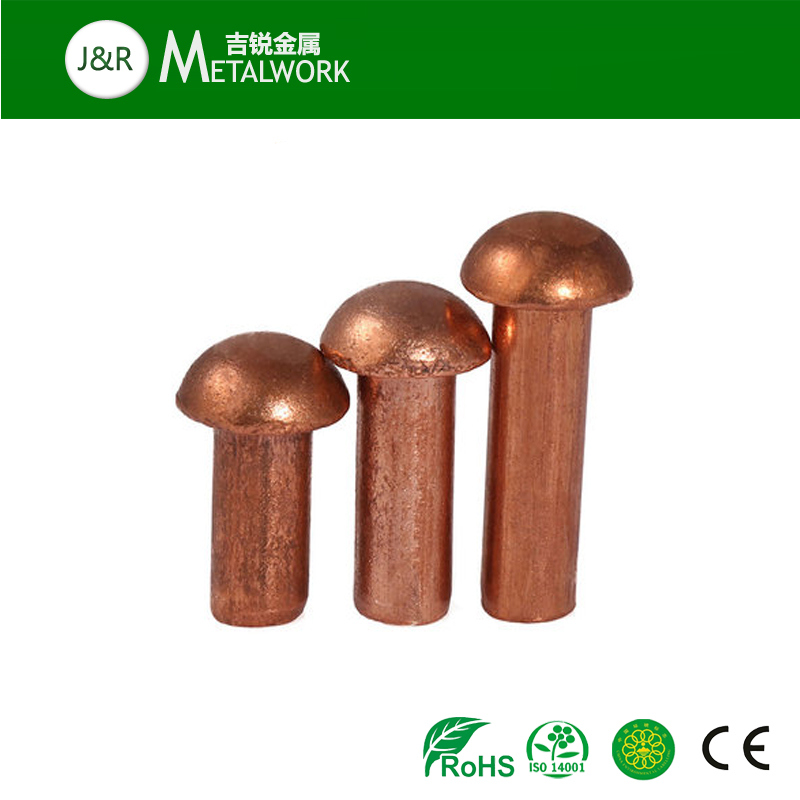 Red Copper Round Head Solid Rivet (Mushroom head)