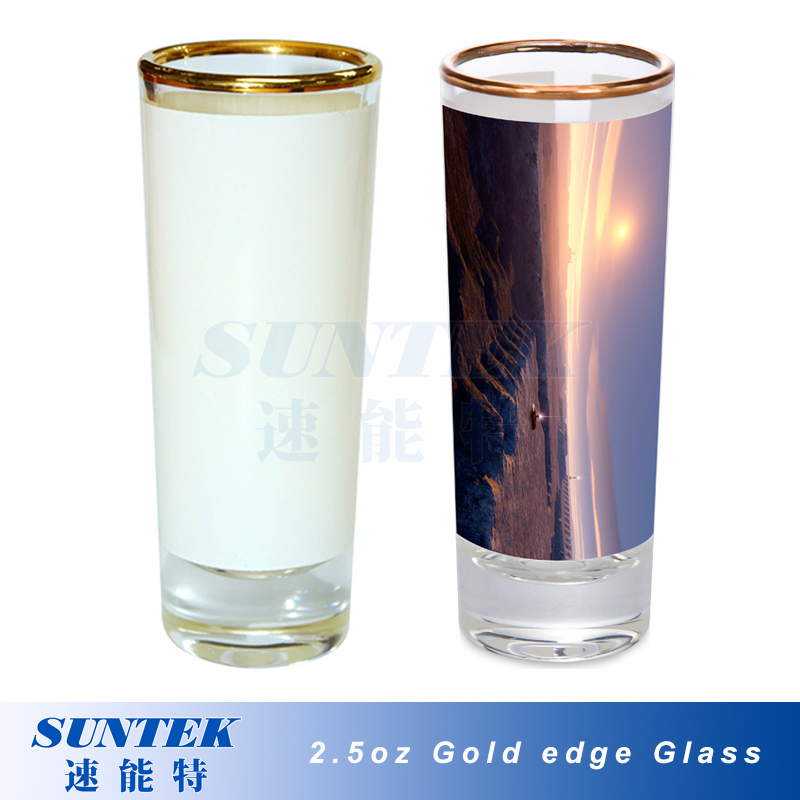 3oz Gold Rim Shooter Beer Sublimation Wine Glass Mug