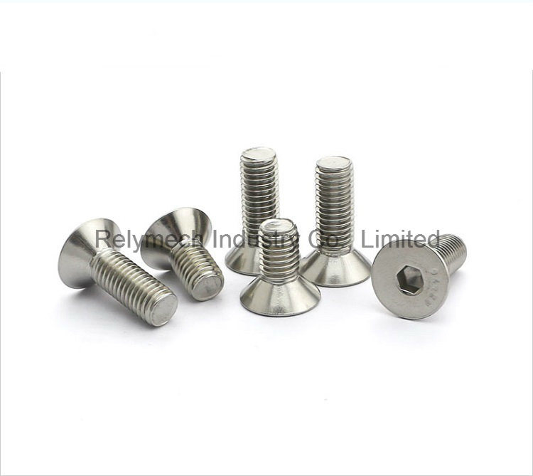 Stainless Steel Countersunk Hex Socket Flat Head Machine Screw M3-M10