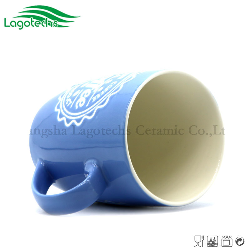 Promotional Embossed Mugs with Coffee Sign