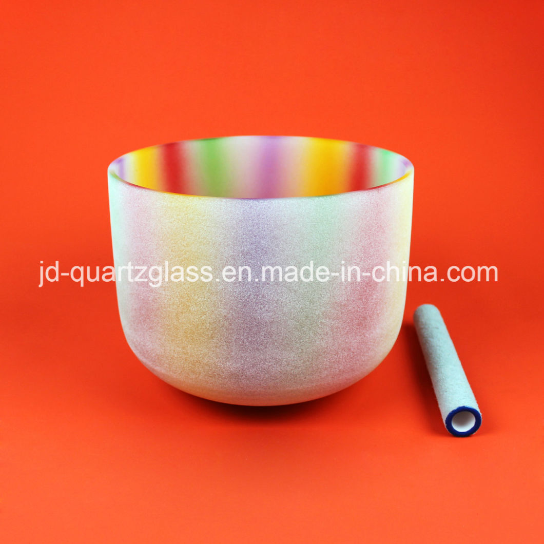 White Frosted 7 Chakra Quartz Crystal Singing Bowl 6