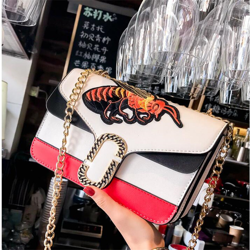 New Fashion Contrast Color Leisure Shoulder Handbag Crossbody Bag Lady Sling Bag