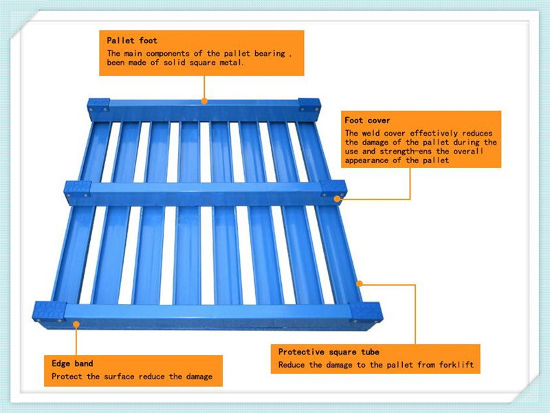 Galvanized Strong Steel Metal Pallet Match with Lifts