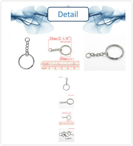 30PCS Silver Tone Key Chains & Key Rings Keychain