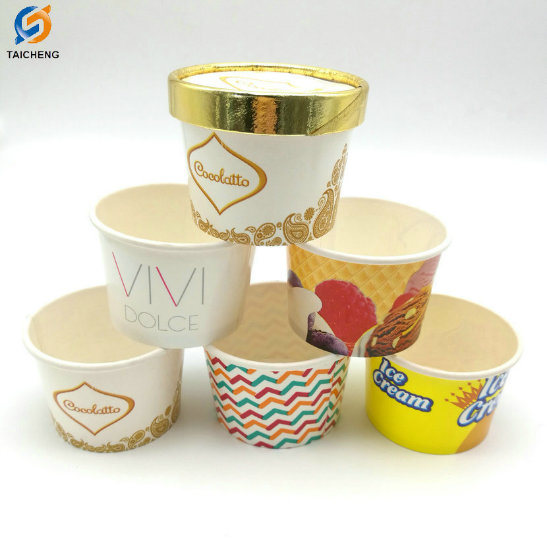 Paper Cups for Ice Cream, Double PE Paper Cups for Ice Cream