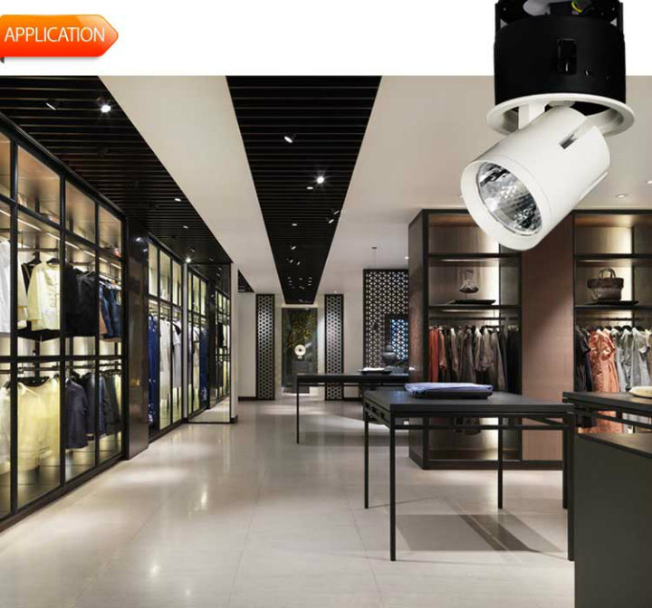 40W LED Ceiling Down Light Recessed COB LED Track Spotlight