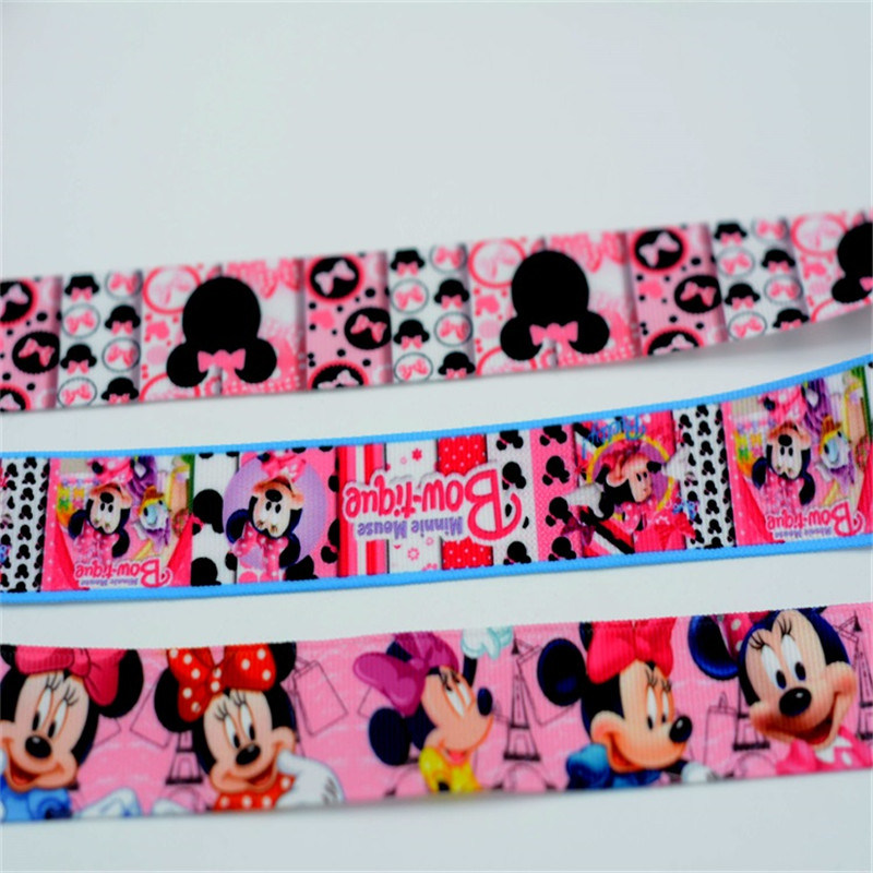 Good Design Cartoon Glitter Printed Sheer Ribbon