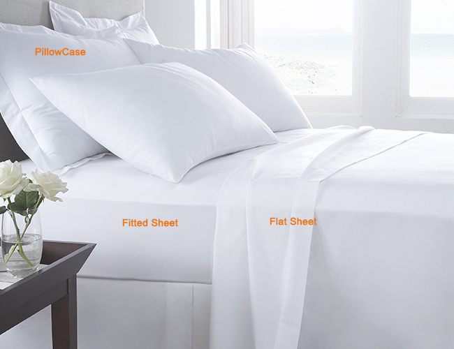 White Bedding Sheet Set for Hotel Bed Duvet Covers (DPF1046)