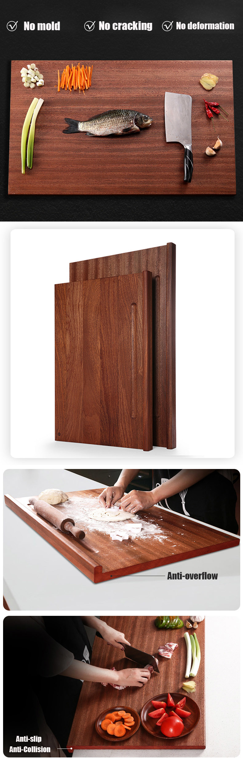 Kitchen Tool Solid Wood Cutting Chopping Board Block