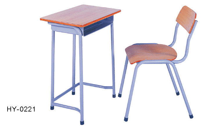 Single Studying Chair with Table of Wood Child Furniture