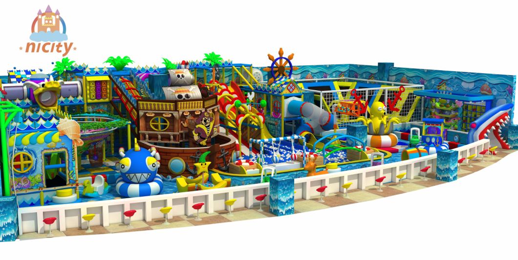 Cheerful Amusement Adventure Supermarkets Large Plastic Kids Indoor Playground