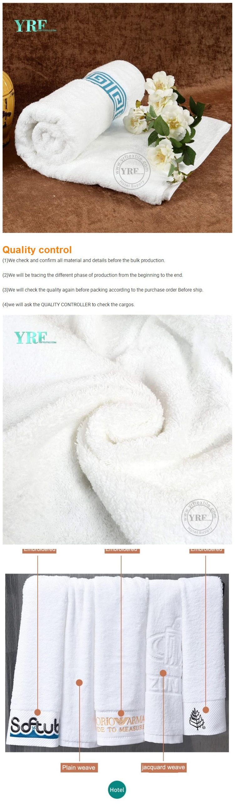 Brand New Custom Logo 100% Cotton Hotel Bath Towel