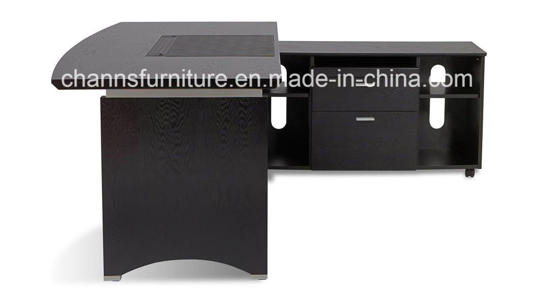 Modern Furniture Black L Shape Office Desk Manager Table (CAS-MD1814)