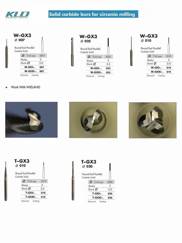 CVD Diamond Coating Carbide Burs Dia 1.0*18*D6*60-Used for Medical Equipment and Dental Equipment CAD/Cam