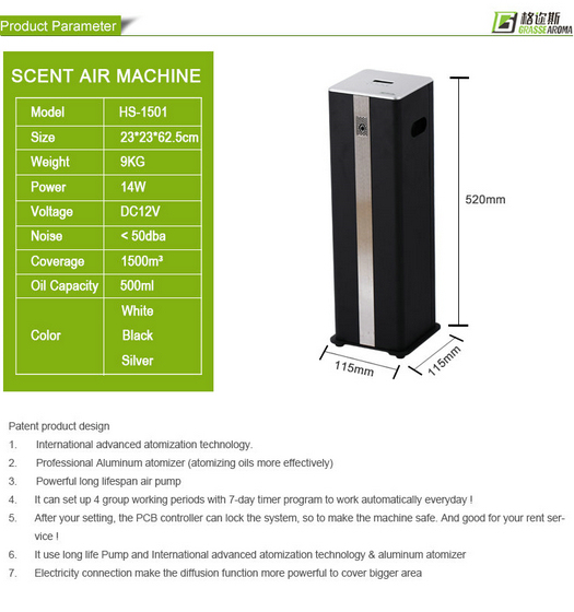 Scent Solution Commercial Automatic Aroma Air Fresheners HS-1501