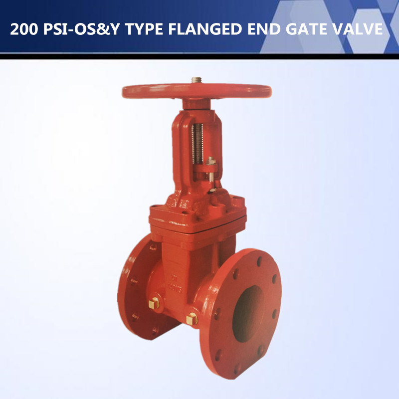 UL Listed 200 Psi -OS&Y Type Flanged End Gate Valve