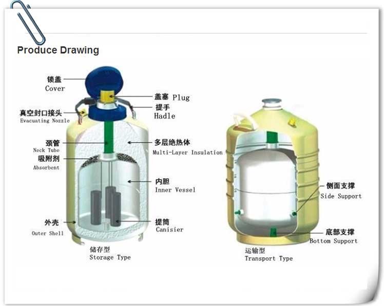 Widely Used Biological Liquid Nitrogen Container