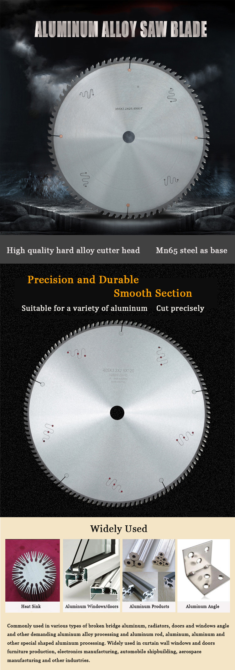 Tct Saw Blade for Cutting Aluminum with Trapezoid Teeth