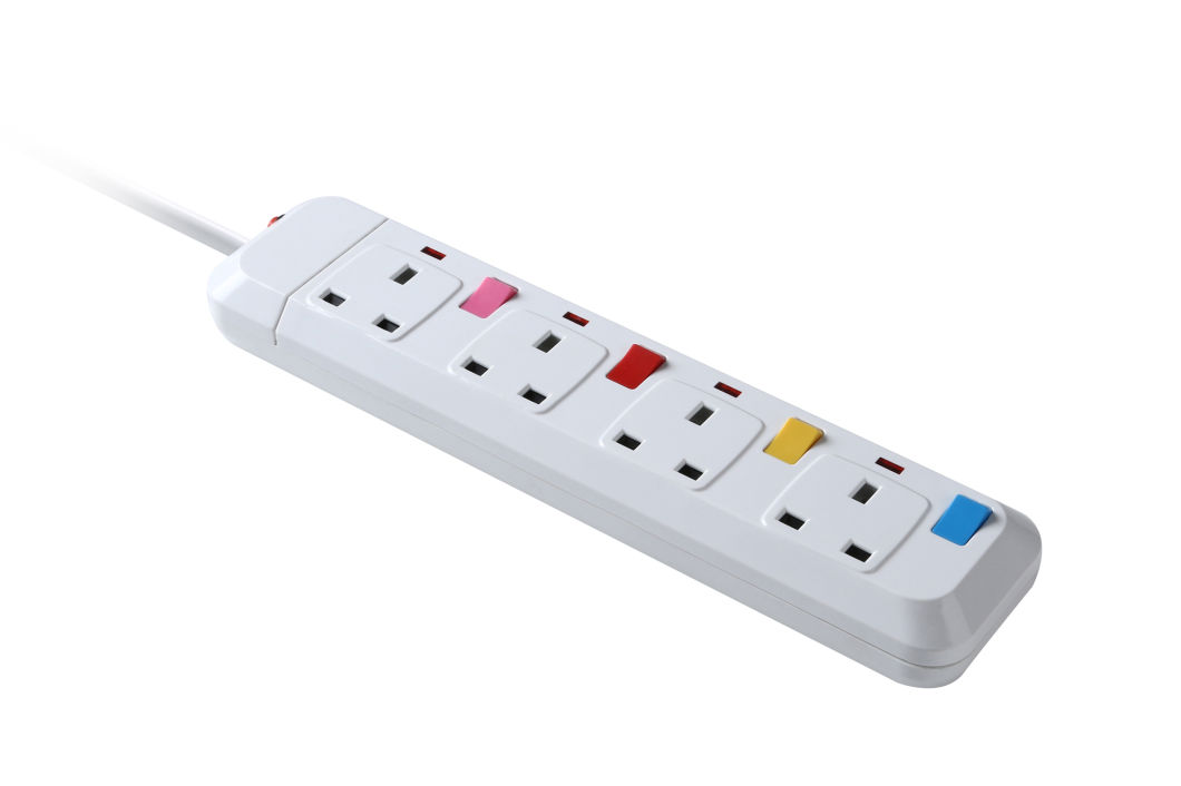 Professional Manufacture Individual Switch Indicator Extended Socket Power Strip (NR4W-UK)