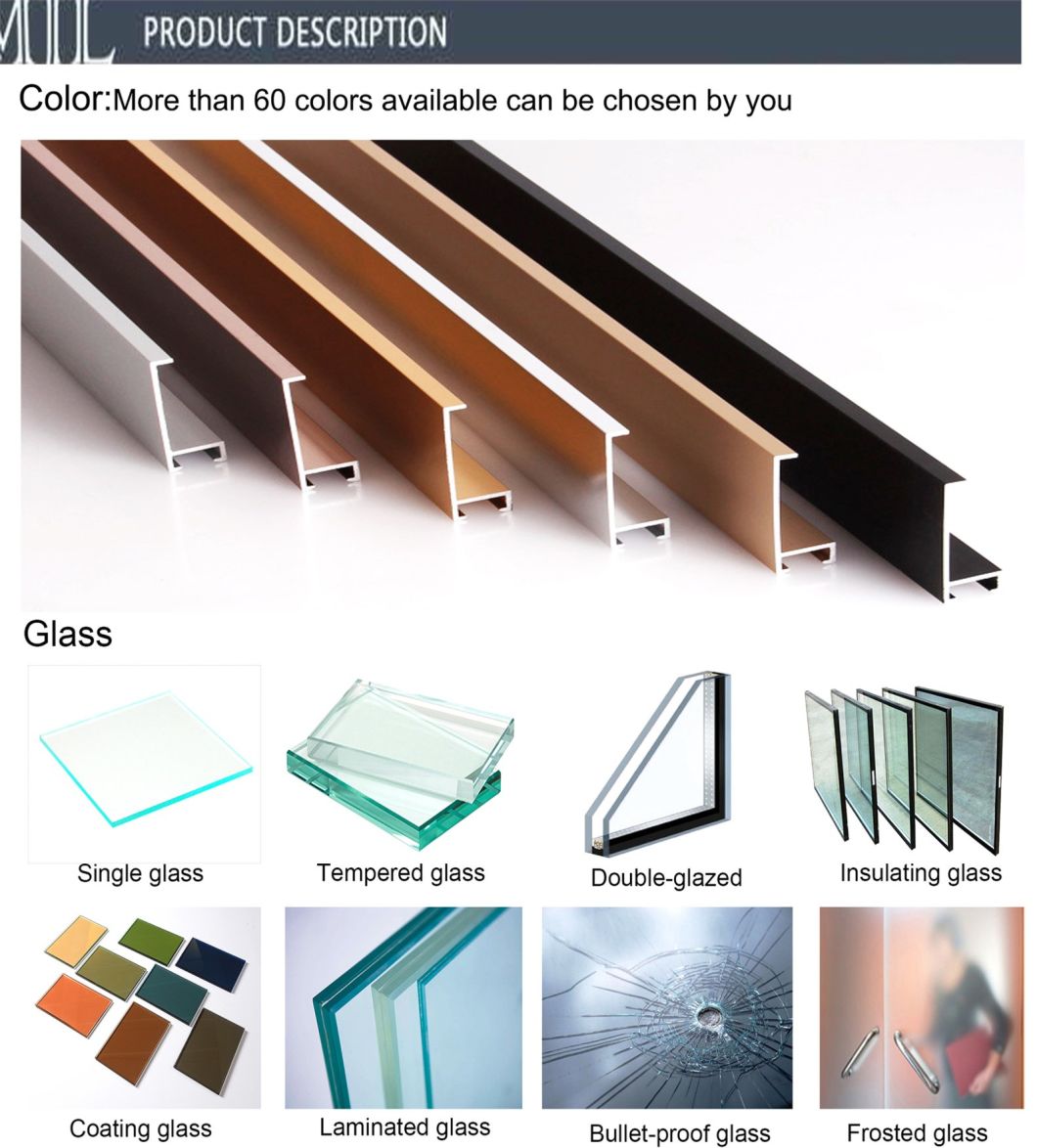 Latest Designs Front Aluminum Alloy Glass Folding Door