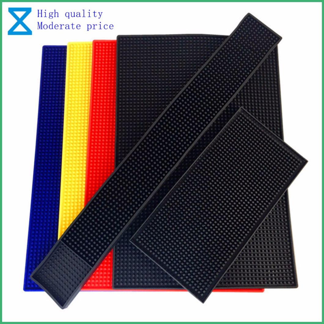 High Quality Customize Logo Promotional PVC Rubber Bar Mat for Bar Gift