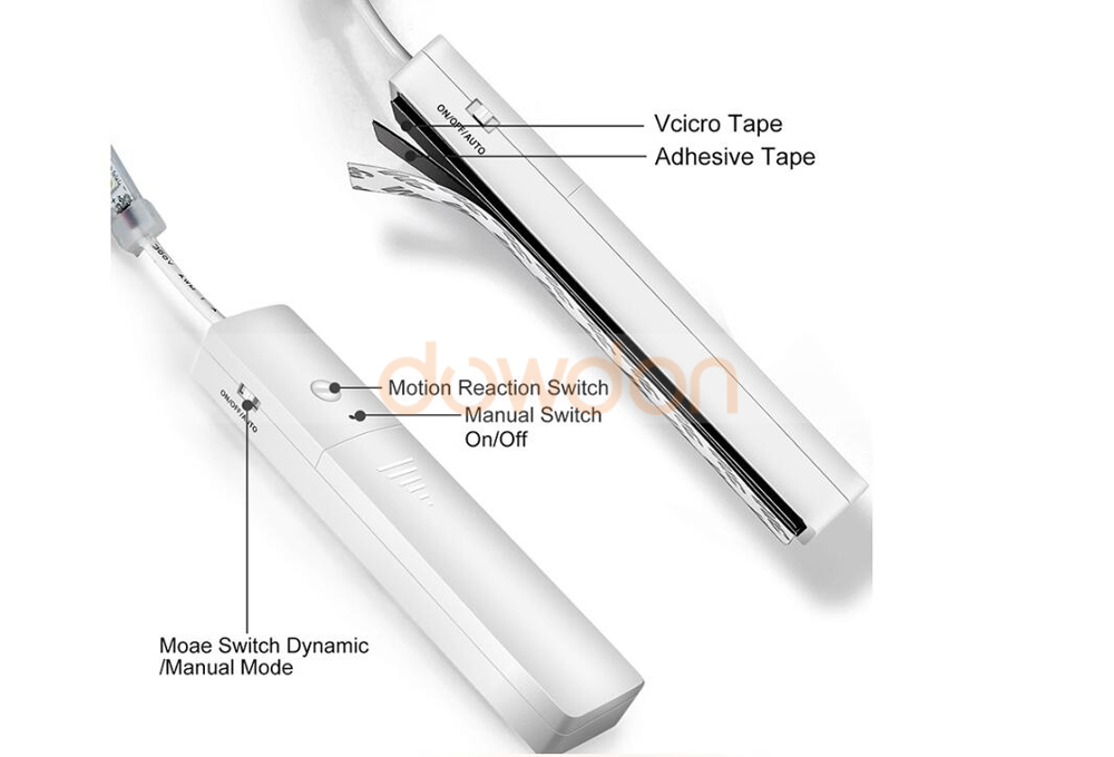 PIR Motion Sensor 1m 60LED LED Strip Light Rope Flexible Closet Light 60 LED for Wardrobe Cabinet Hallway