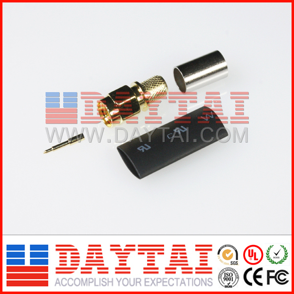 RF Coaxial SMA Male Connector Gold Plating Waterproof Mini SMA Connector