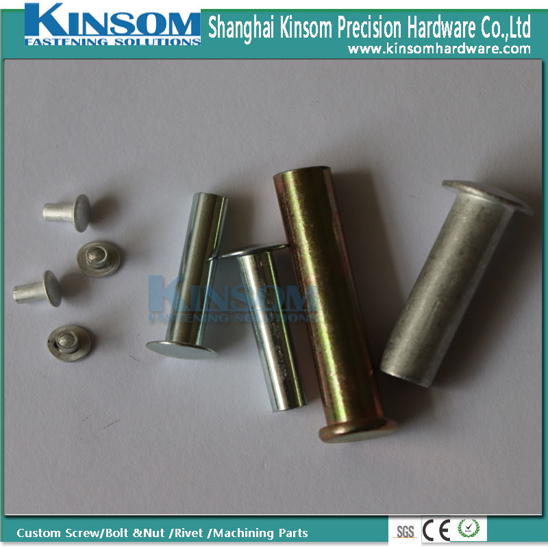 Customized Steel Pins Color Zinc Coating Solid Rivet