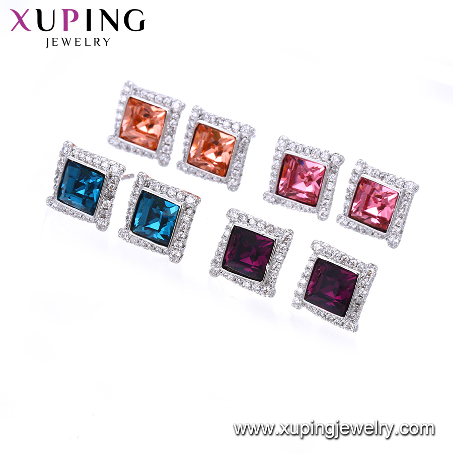 Xuping New Designs Handmade Crystals From Swarovski Happy New Year Earring