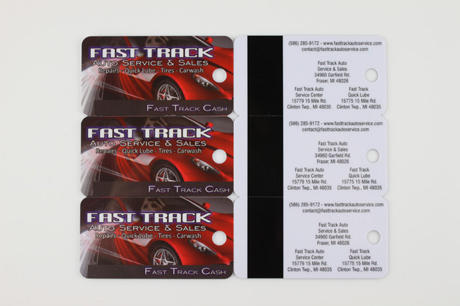 Full Colors Plastic 3 Key Fobs in 1 Card with Barcode