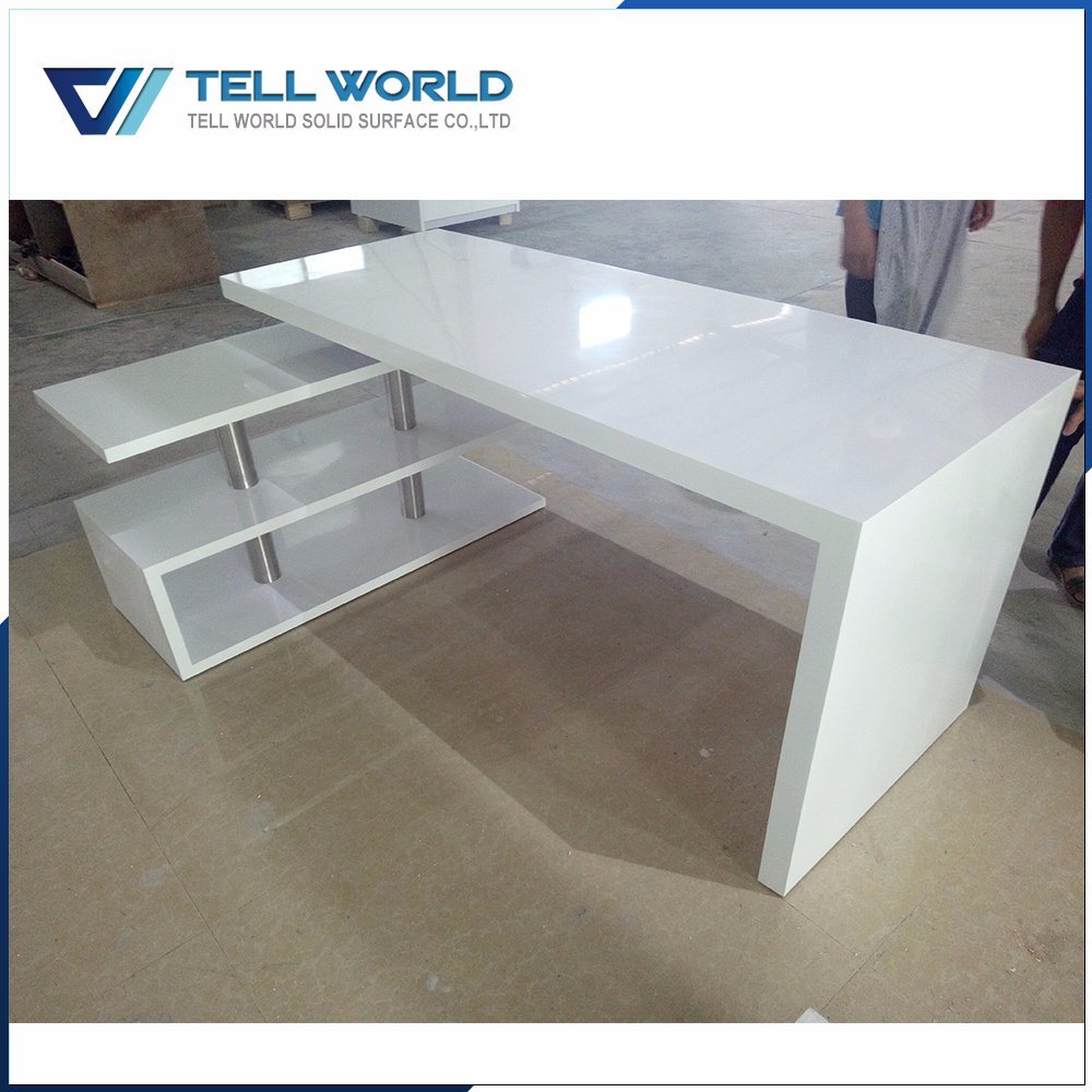 Commercial Acrylic Solid Surface Office Executive Desk Work Station