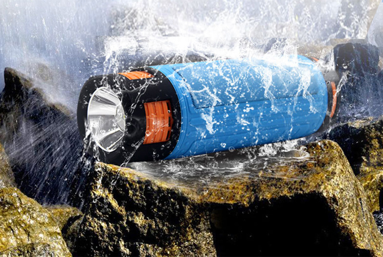 DC Waterproof Flashlight with Bluetooth Speaker Bluetooth Amplifier Mobile Power Supply