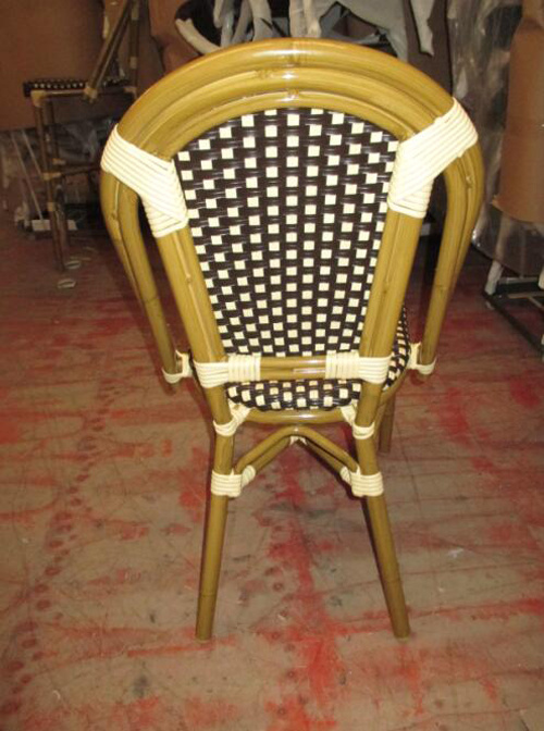 Aluminum Frame Bamboo Looking French Bistro Rattan Chairs (BC-08001BR)