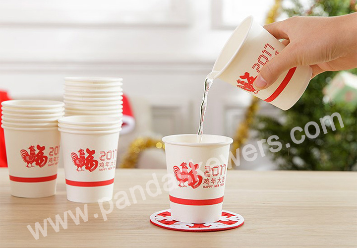 Customized Logo Printed Disposable Christmas Paper Coffee Cups