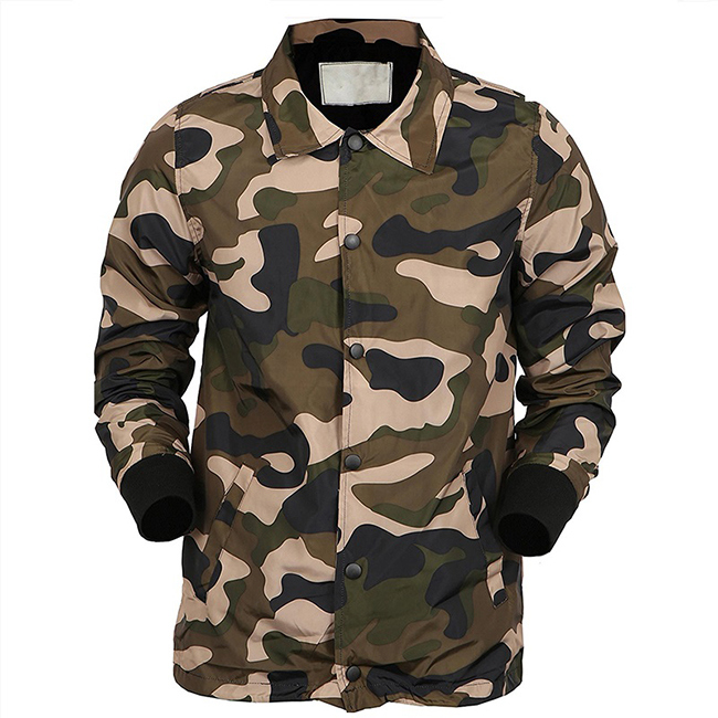 Mens Olive Camo Sportswear Jackets Waterproof Windbreaker Outdoor Coat