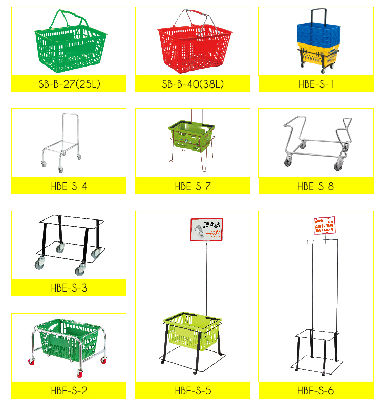 Double Handle Carry Plastic Shopping Basket