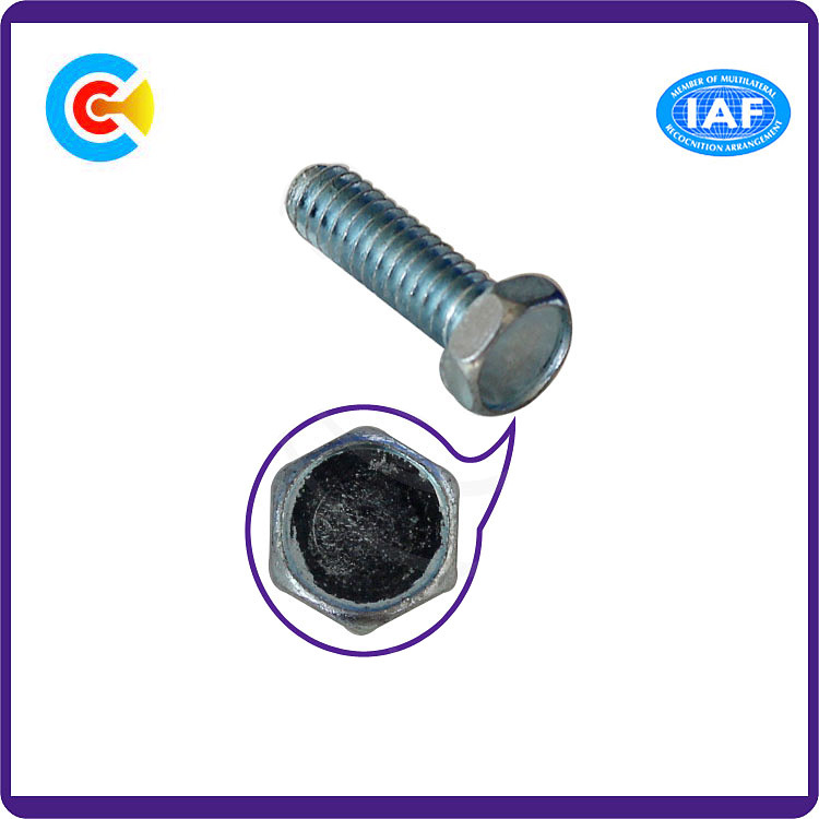 Stainless Steel/4.8/8.8/10.9 Galvanized Hexagonal Flange Locking Industrial Fasteners Screw Bolt