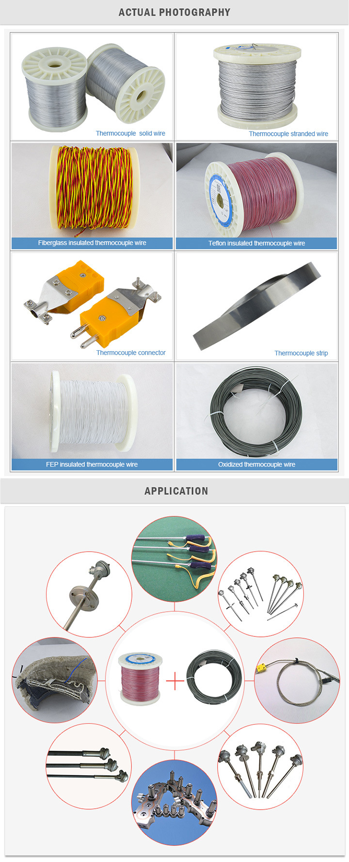 Black color IEC standard mini or standard thermocouple connector (type J)