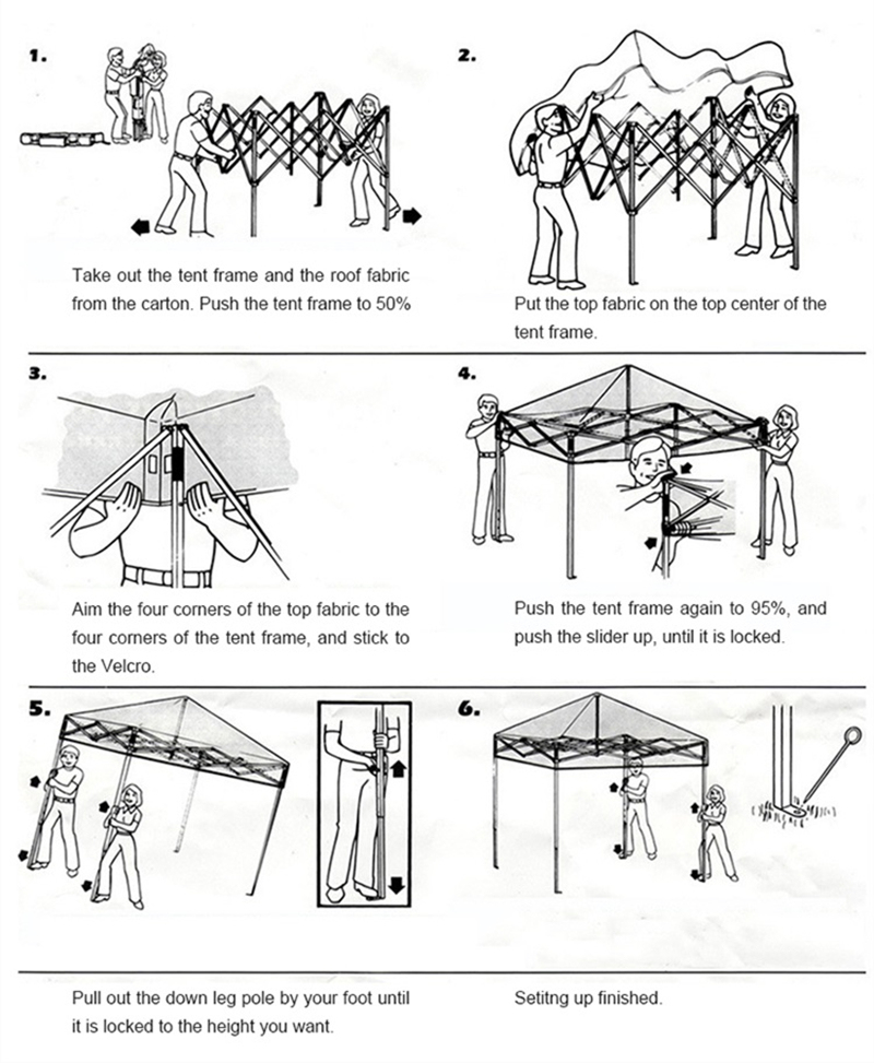 3X4.5m Steel Frame Folding Canopy Tent with Sidewall