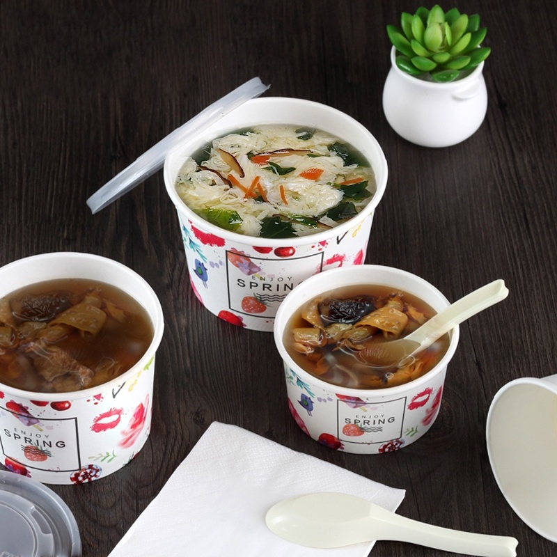 Custom Soup, Yogurt, Fast Food Takeaway Pack Paper Bowl